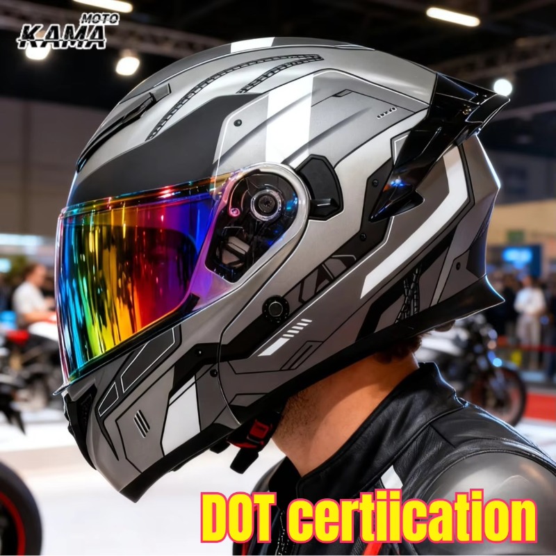 Modular Flip Up Motorcycle Helmet Dot Approved - DOT 승인 오토바이 헬멧 이중 바이저