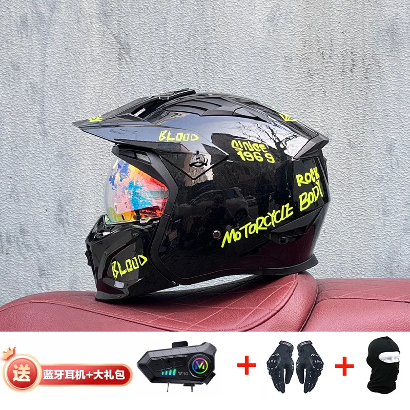 Orz 블루투스 헬멧 오프로드 오토바이 통풍 풀 헬멧, - Full Face Motorcycle Helmet With Bluetooth 리뷰 및 가격