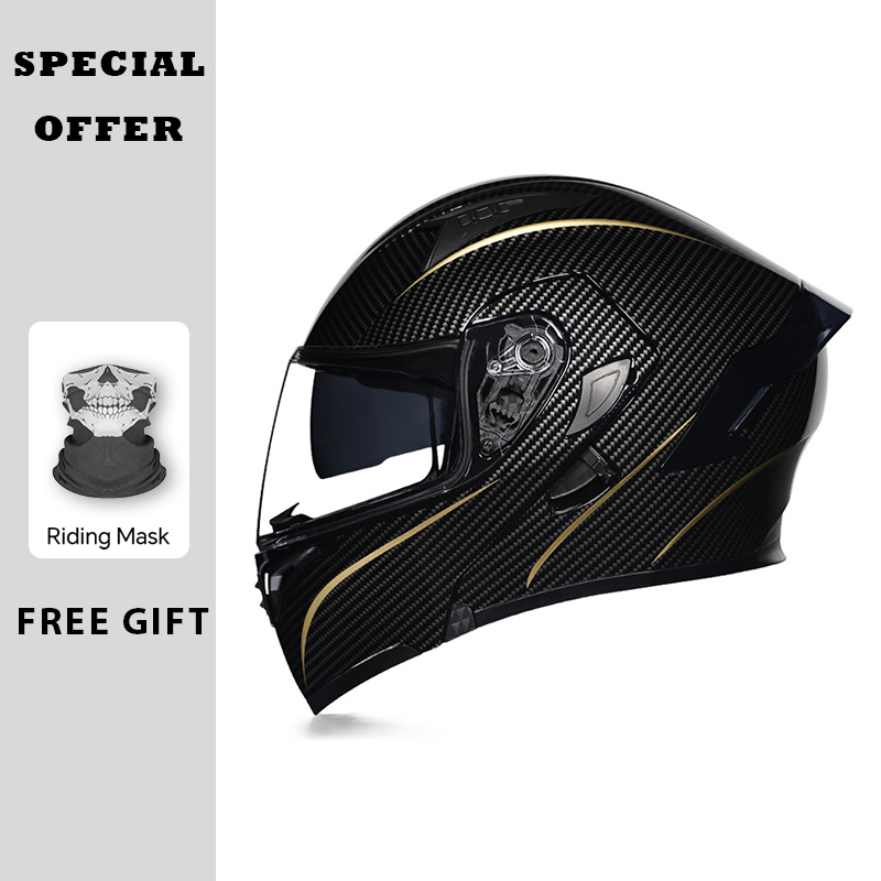 DOT 승인 오토바이 플립업 헬멧 이중 렌즈 대형 테일 - Dual Visor Motorcycle Racing Helmet 리뷰 및 가격