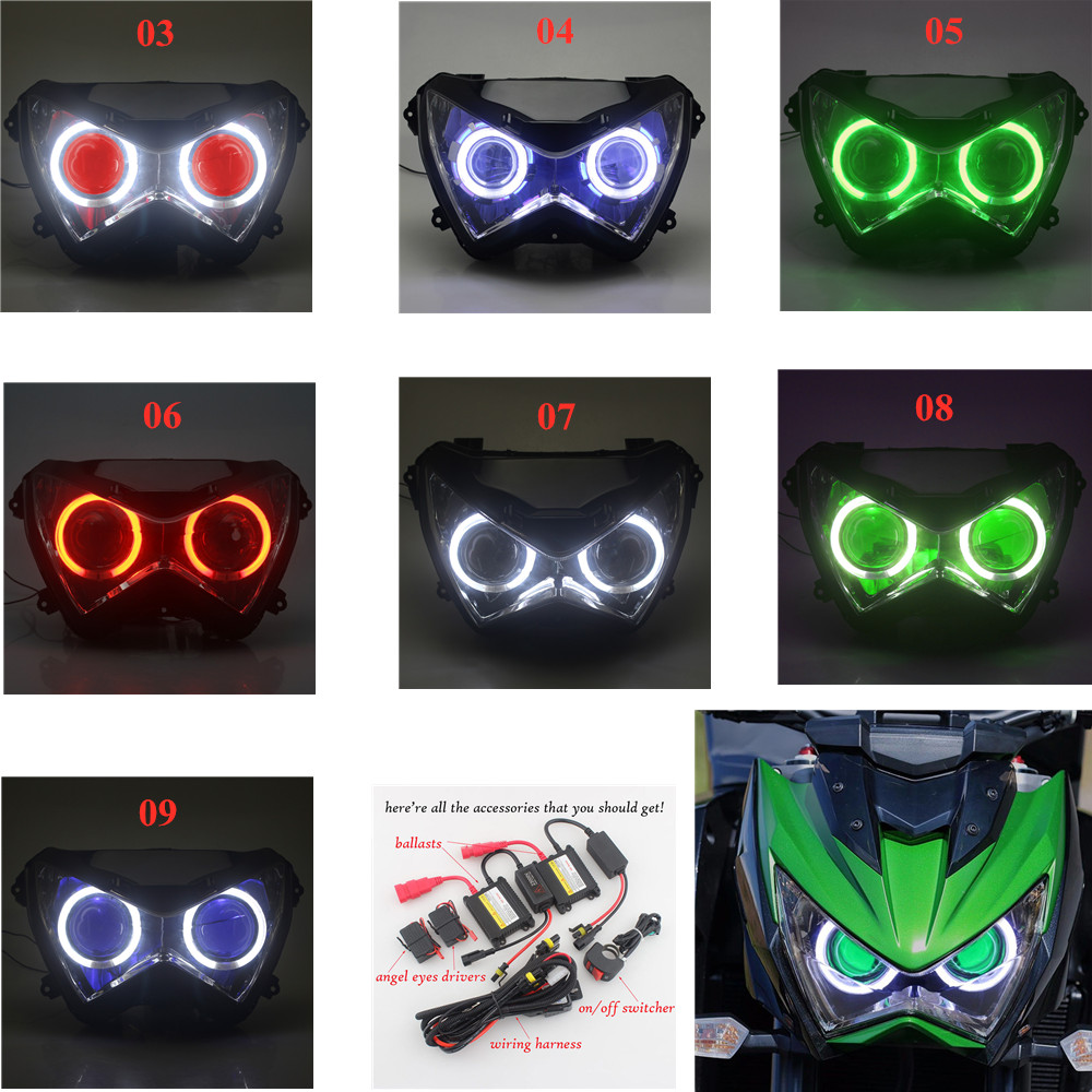 오토바이 헤드 라이트 맞춤형 LED 헤드 램프 HID  - Universal Motorcycle Led Headlight Projector 리뷰 및 가격