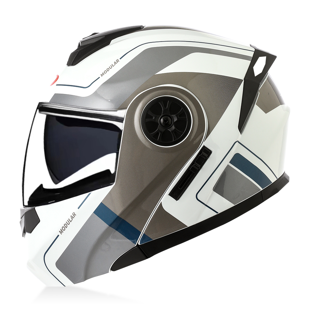 고품질 모듈식 플립업 헬멧 오토바이 듀얼 렌즈 ABS  - Modular Flip Up Motorcycle Helmet Dot Approved 리뷰 및 가격